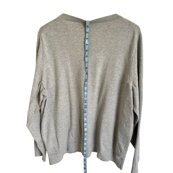 J Crew size 3X Gray Boston Terrier Dog Teddie Sweater Crewneck Cotton Knit Grey - Picture 5 of 7